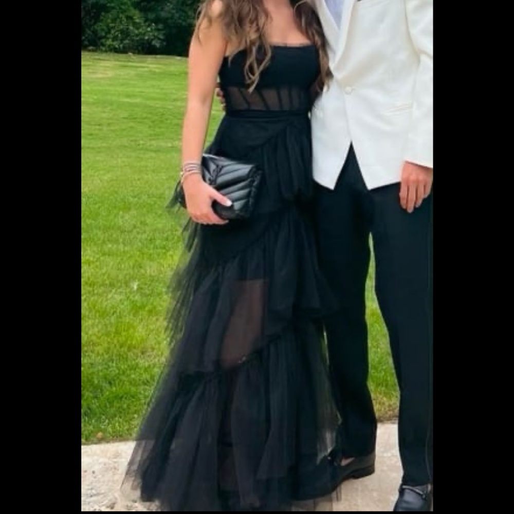 BCBG Tulle Corset Gown